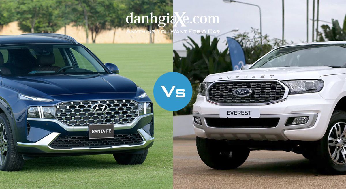So sánh xe Hyundai Santa Fe 2021 và Ford Everest 2021
