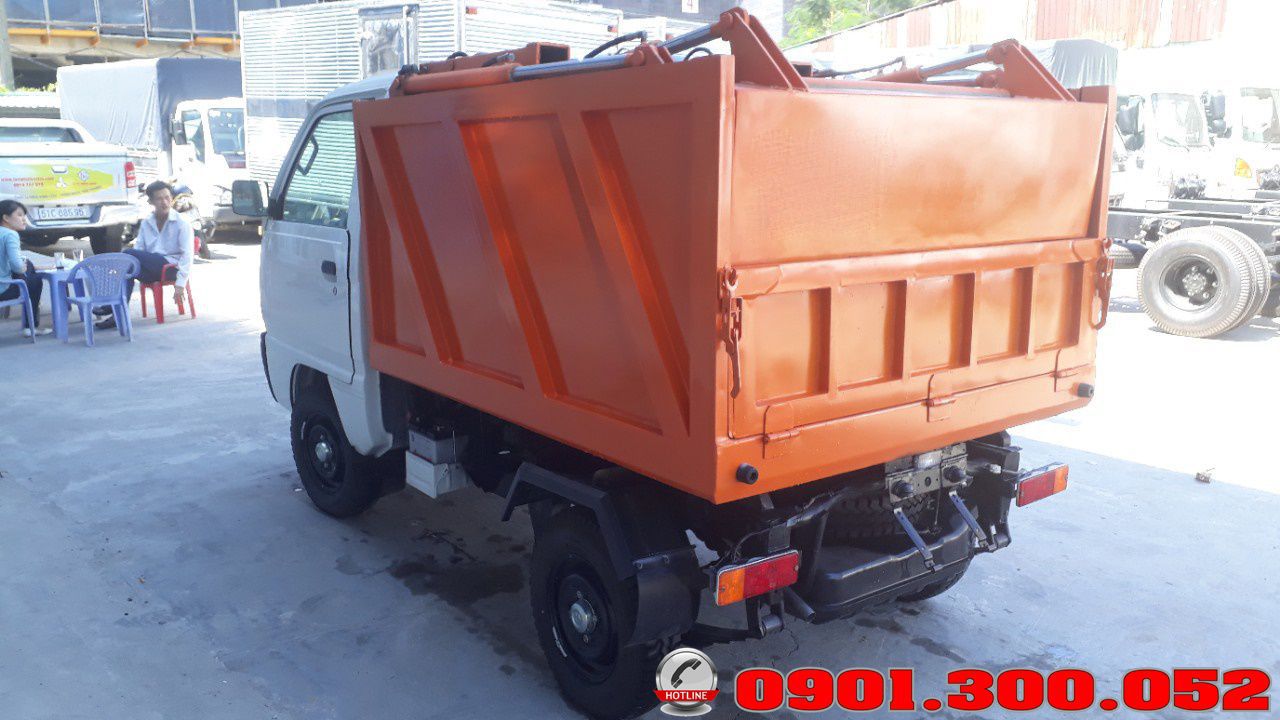 xe chở rác mini, xe ép rác mini 500kg, xe ben chở rác vào ngõ hẽm,
