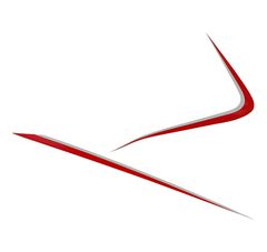 Bộ tem trang trí màu đỏ - bạc