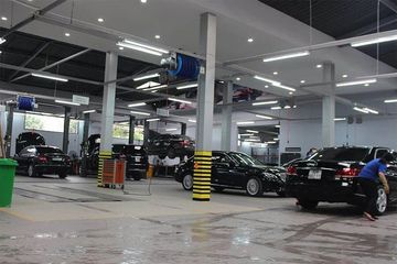 Xưởng sửa chữa với đầy đủ trang thiết bị tiên tiến tại Mercedes-Benz Kim Giang
