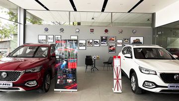 Một góc khác của showroom trưng bày xe của MG Đông Sài Gòn