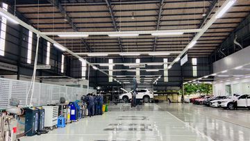 Khu vực kiểm tra điện cho xe tại Mazda Thái Nguyên