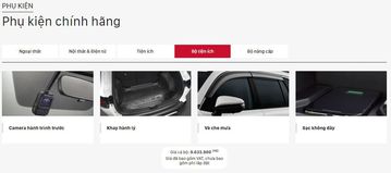 Danh sách phụ kiện chính hãng đa dạng cho Toyota Corolla Cross