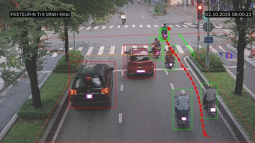 Camera phát hiện xe vượt đèn đỏ ở giao lộ Pasteur - Nguyễn Thị Minh Khai (Ảnh: Báo Thanh Niên)