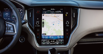 Subaru Outback 2023 sử dụng màn hình cảm ứng trung tâm đặt dọc kích thước 11.6”. 