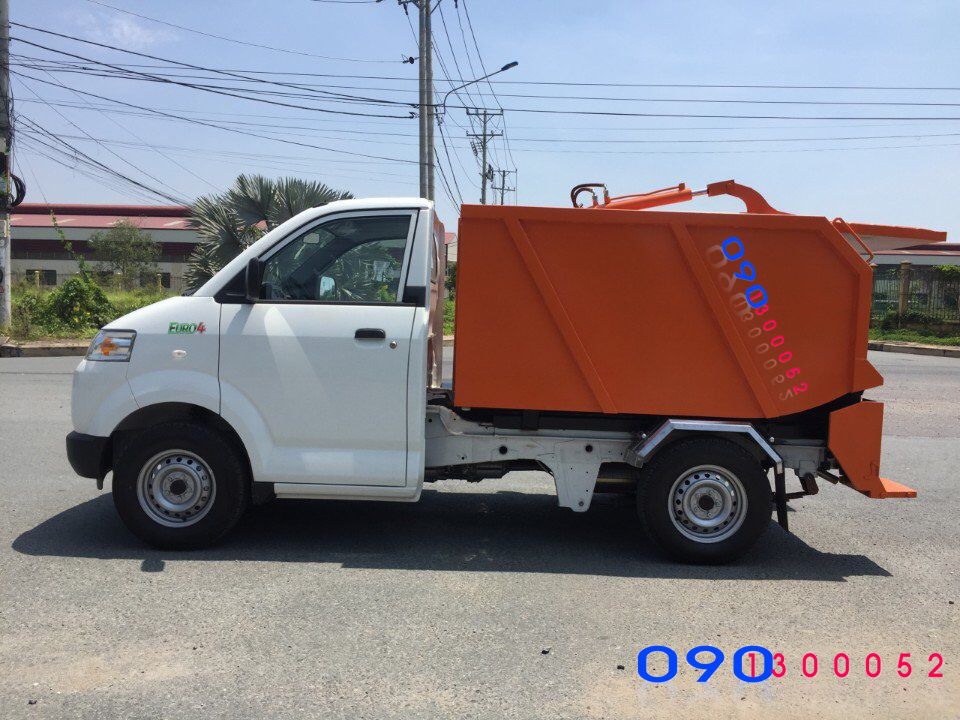 xe chở rác mini, xe ép rác mini 500kg, xe ben chở rác vào ngõ hẽm,