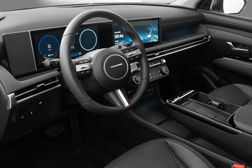 Vô lăng Hyundai Tucson 2025 cũng được thiết kế mới với dạng 3 chấu thể thao